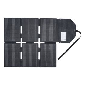 60W Foldable Solar Panel Charger, 16BB N-Type Monocrystalline Solar Panel 24% Efficiency, Lightweight Portable with MC4 Output, Type-C