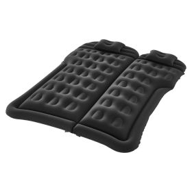 Car Air Mattress, Inflatable Car Camping Mattress, Flocking Thickened Travel Beds, Durable Portable Sleeping Pad with Air Pump, 2 Pillows, Nozzle