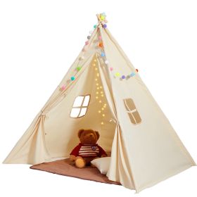 Kids Play Tent, Teepee Tent for Kids 1-5 Years Old, Tent for Kids with Windows for Indoor and Outdoor