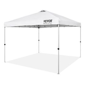 Pop Up Canopy Tent, 10 x 10 ft, 250 D PU Silver Coated Tarp, with Portable Roller Bag and 4 Sandbags (Default: Default)